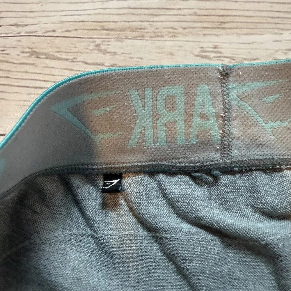Gymshark Leggings Low Rise Gray and Teal Flex Gym‎ Women's Size Small